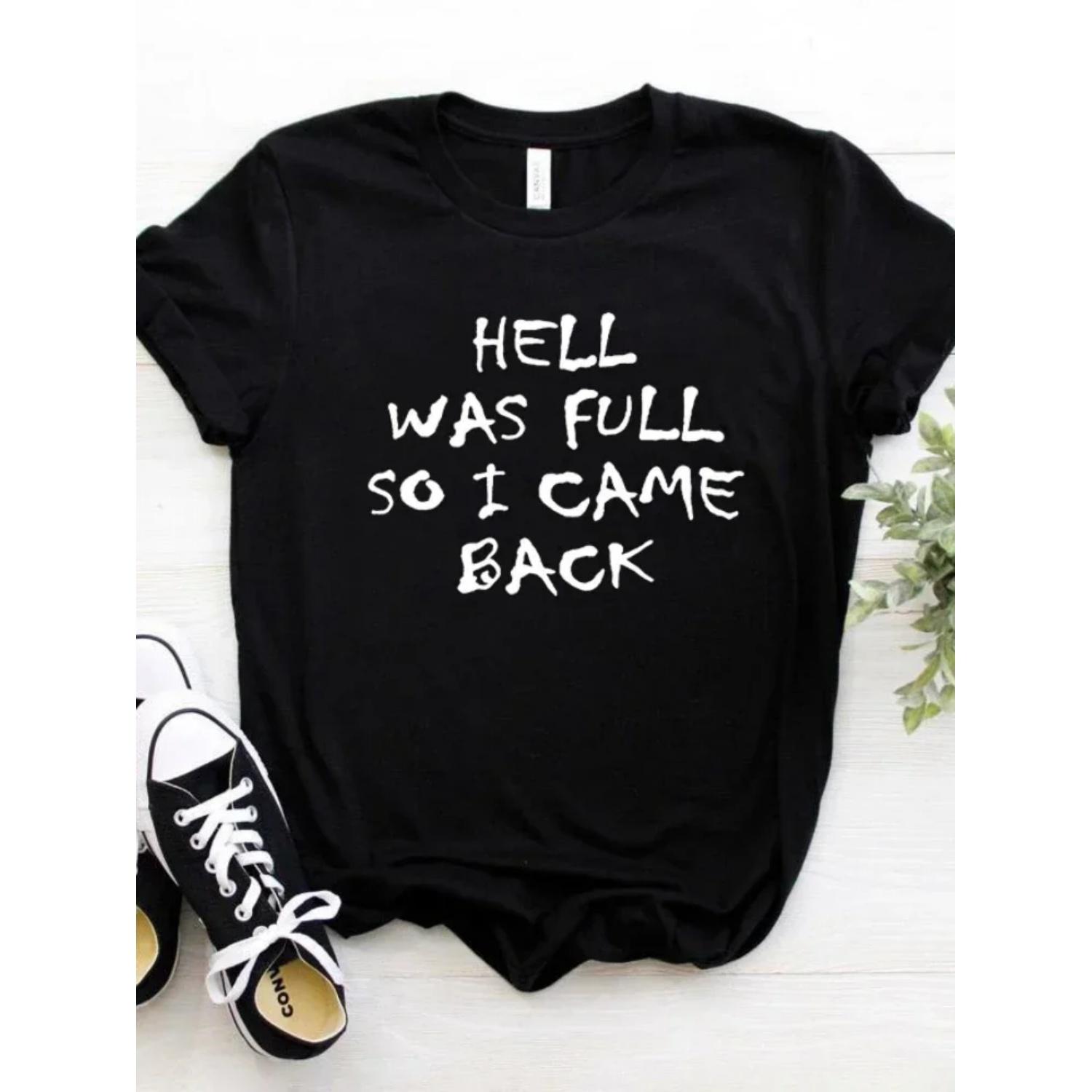 

Tshirt Summer Women Tee Shirt Tops Clothes I Came Back Letter Print T Shirt Women Short Sleeve S чёрный
