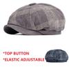Adjustable Newsboy Hats Flat Cap Cabbie Gatsby Style Tweed Ivy Fashion Sun Beret for Men And Women