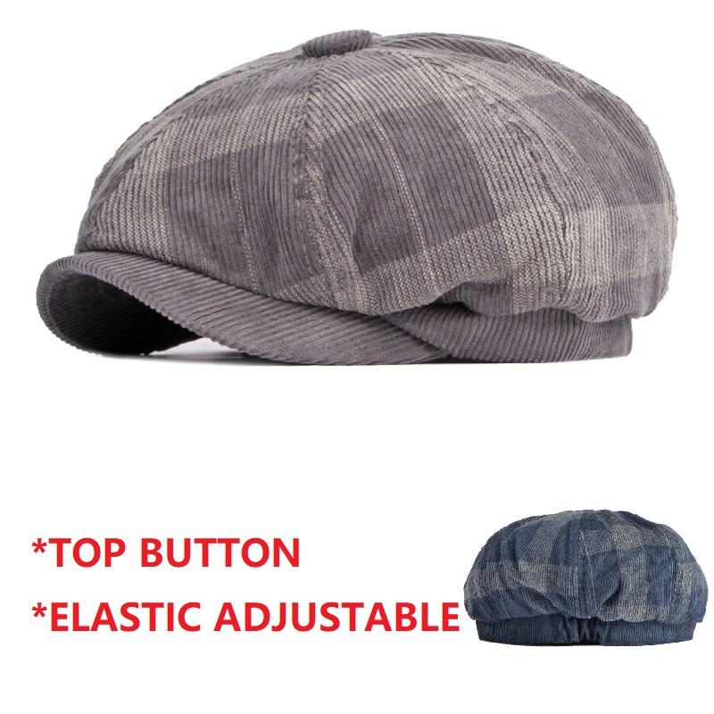 Adjustable Newsboy Hats Flat Cap Cabbie Gatsby Style Tweed Ivy Fashion Sun Beret for Men And Women