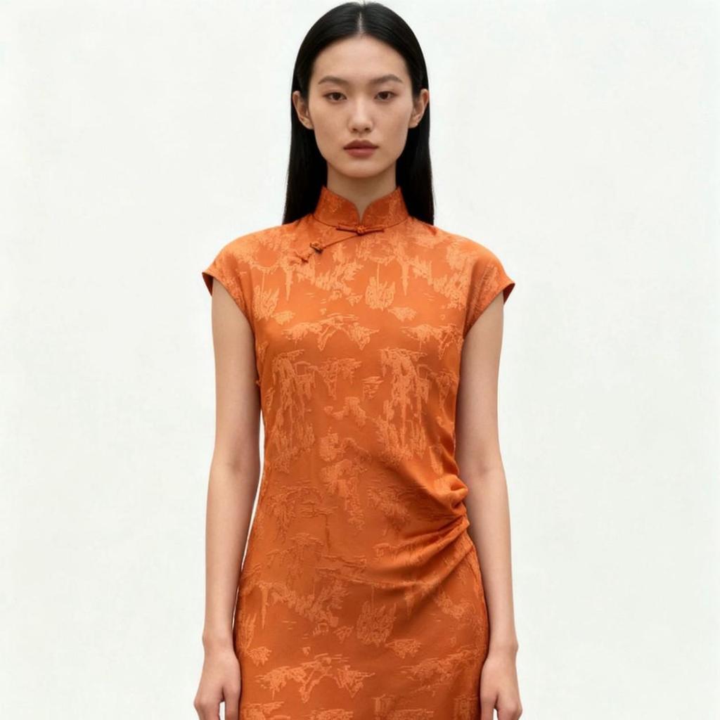 Yiquan 220g Retro West Lake Chinese Jacquard Knit Fabric, Three-dimensional Drape