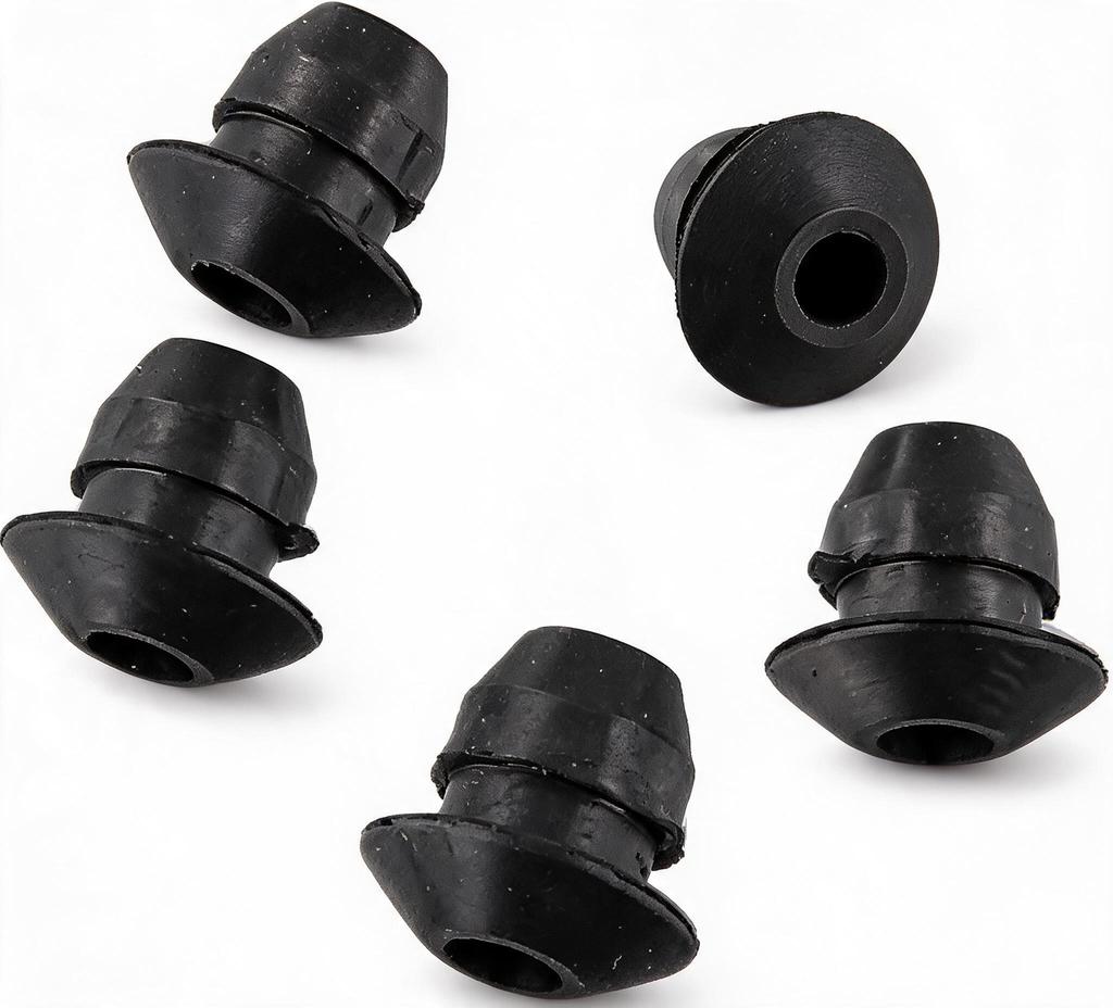 5er-Pack Kraftstofftank-Tülle 1 Loch 9 mm Gummidichtung Kompatibel mit STIHL FS40 FS85 BG75 BR320 FC75 HS45 HL75 HT75 KM85 TS460 Freischneider Laubbläser Heckenschere