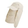 Unisex Multifunctional Sun Visor Hat 360° Sunscreen Removable Face Cover Neck Flap Breathable Sun Hat for Fishing Climbing