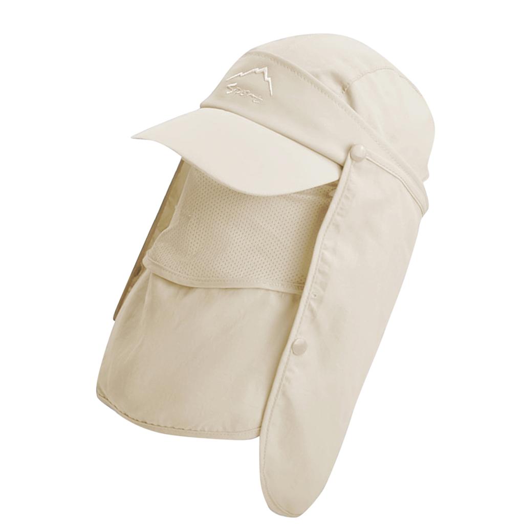 Unisex Multifunctional Sun Visor Hat 360° Sunscreen Removable Face Cover Neck Flap Breathable Sun Hat for Fishing Climbing