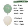 Retro Green Beige Balloons Garland Kit Baby Shower Boy Birthday Party Decorations Ballons Arch Christening Wedding Event Decor