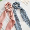 New Floral Print Scrunchies Chiffon Bow Elastic Hair Bands Women Hair Ties Rubber Bands Ponytail Scarf Fashion Hair Accessories