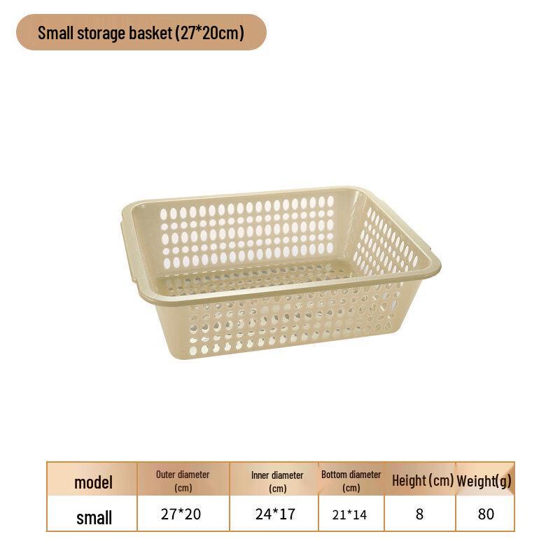 Rectangular Plastic Storage and Drain Basket
