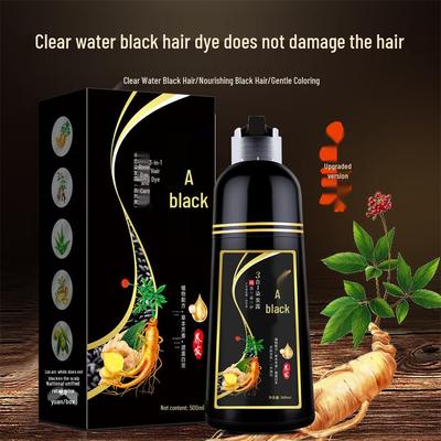 Black Qianlian Plant-Based Hair Dye - Gray Coverage Tube