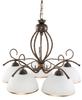 Black Ceiling Pendant Lamp Old Gold White Shade Gomera 9-980