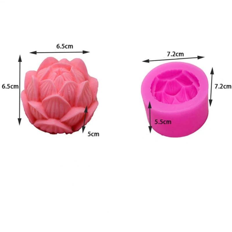 3D Love Rose Silicone Candle Mold Handmade Flower Crafts Resin Plaster Soap Molds for Valentine's Day Decoration Gift