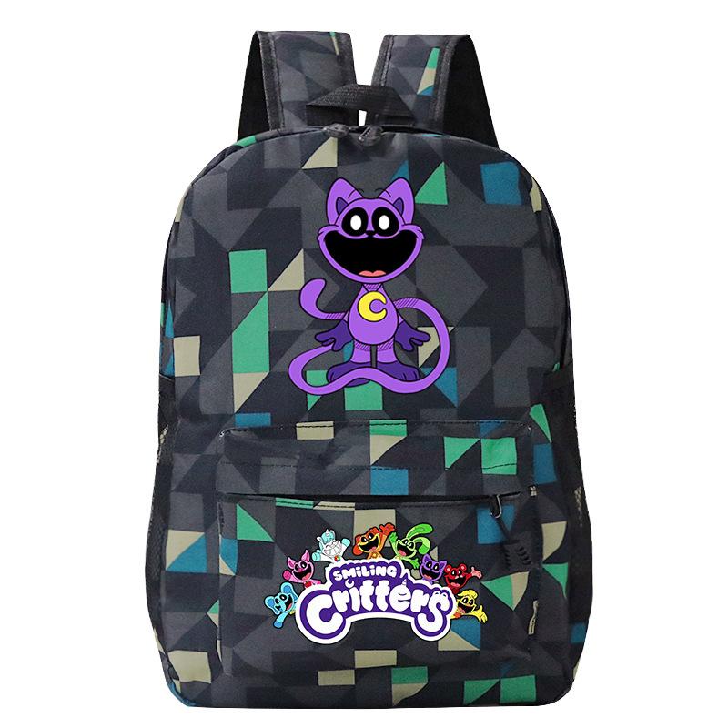Cartoon Printed Children'S Backpack, Animation Schoolbag, Male And Female Primary And Secondary School Students Outdoor Travel Backpack