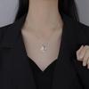 925 Sterling Silver Rabbit Pendant Necklace with Natural Hetian Jade