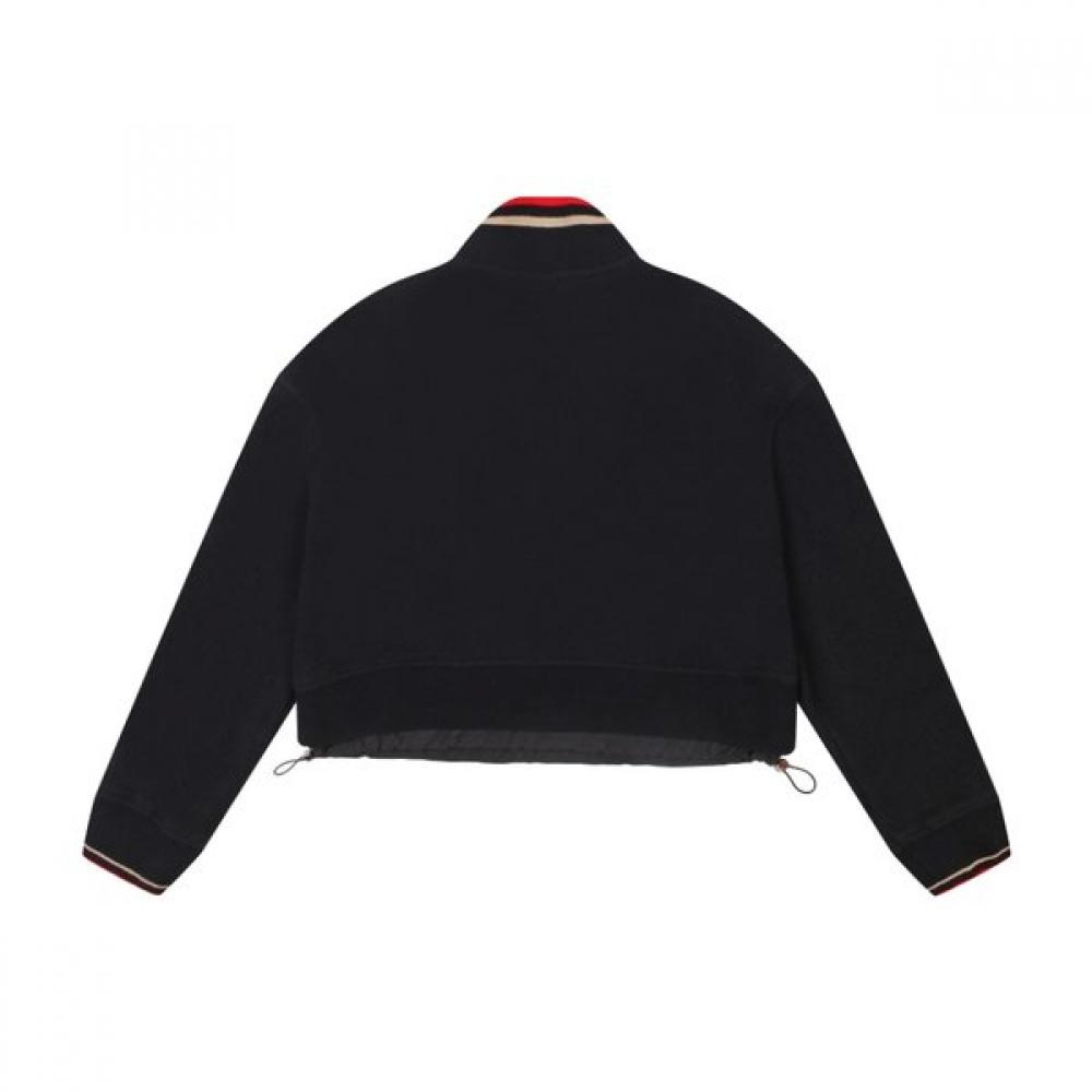 ONOFF Women S High Neck Half Zip T ShirT Of9232lb Black