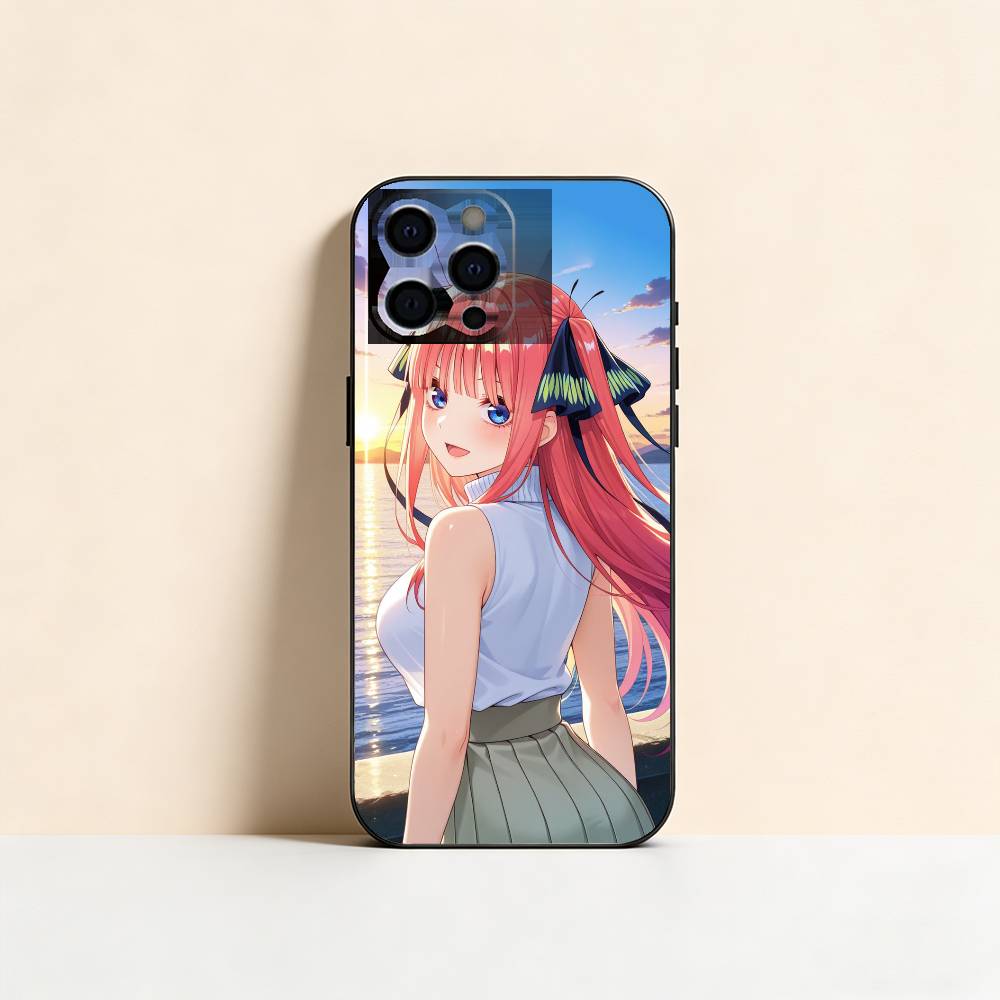 N-Nino N-Nakano Anime Phone Case For iPhone 17, 16,15,14,13,12,11 Plus,Pro Max, Others Soft Black Cover