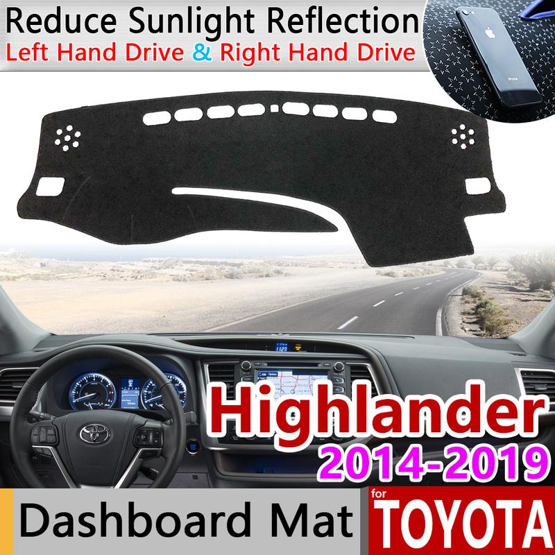for Toyota Highlander XU50 Kluger 2014~ Anti-Slip Mat Dashboard Cover Pad Sunshade Dashmat Carpet Accessories 2015 2017 2018