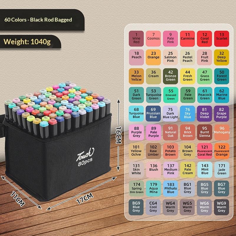 Set de Rotuladores Artísticos Doble Punta Para Bocetar Pintura Marcadores Base Oleosa Para Dibujar Graffiti Manga Materiales de Arte Escolares