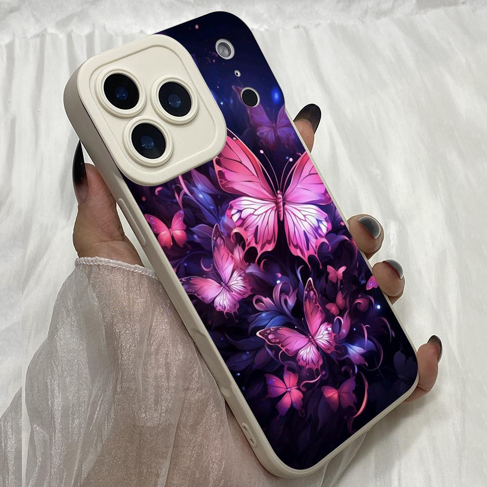 M294 Butterfly cute Design Angel Eyes Soft Phone Cases for iPhone Samsung Galaxy Xiaomi Rdemi Huawei Honor Infinix Realme OPPO vivo All Model TPU Case