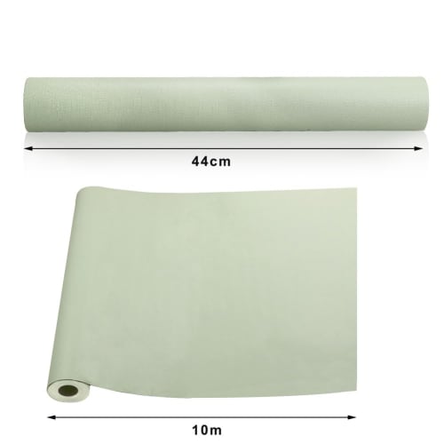 Peelable Wallpaper Stickers, Stylish, Thick, Opaque, 10m X 44cm, Self-Adhesive, Waterproof, Cutting Sheet for Bathrooms and Kitchens (Green)
