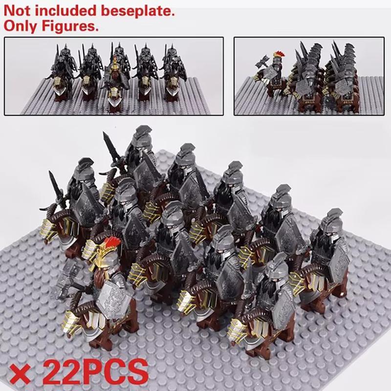 Medieval Dwarf Wild Boar Chariot Army Figures Set Mini Lord Building Blocks Bricks Toy