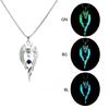 Colar Pingente Tatuagem de Lobo Luminosa Animal Colar Longo Joias Hiphop