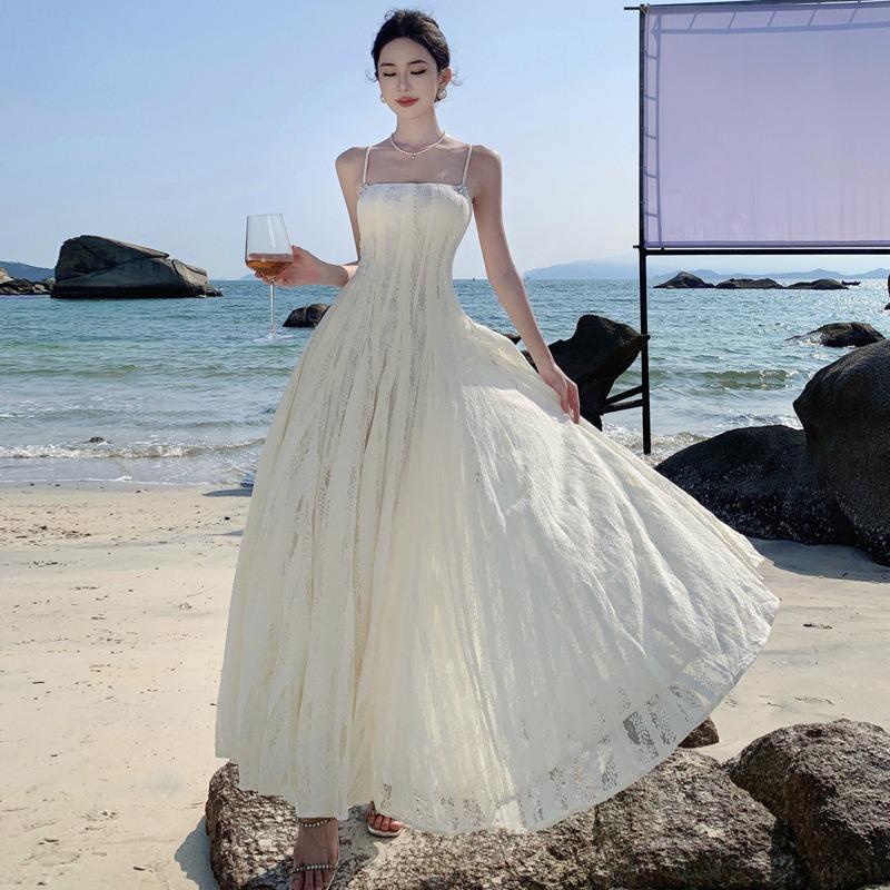 Vietnam Niche High Sense Gentle Vacation Lace Dress Birthday Dress Super Fairy Temperament Dress