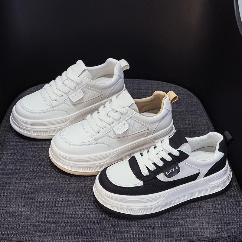 6 Cm Heightened Thick-soled Women's 2026 Spring New Mesh Breathable College Style Casual Board Shoes Women's Single