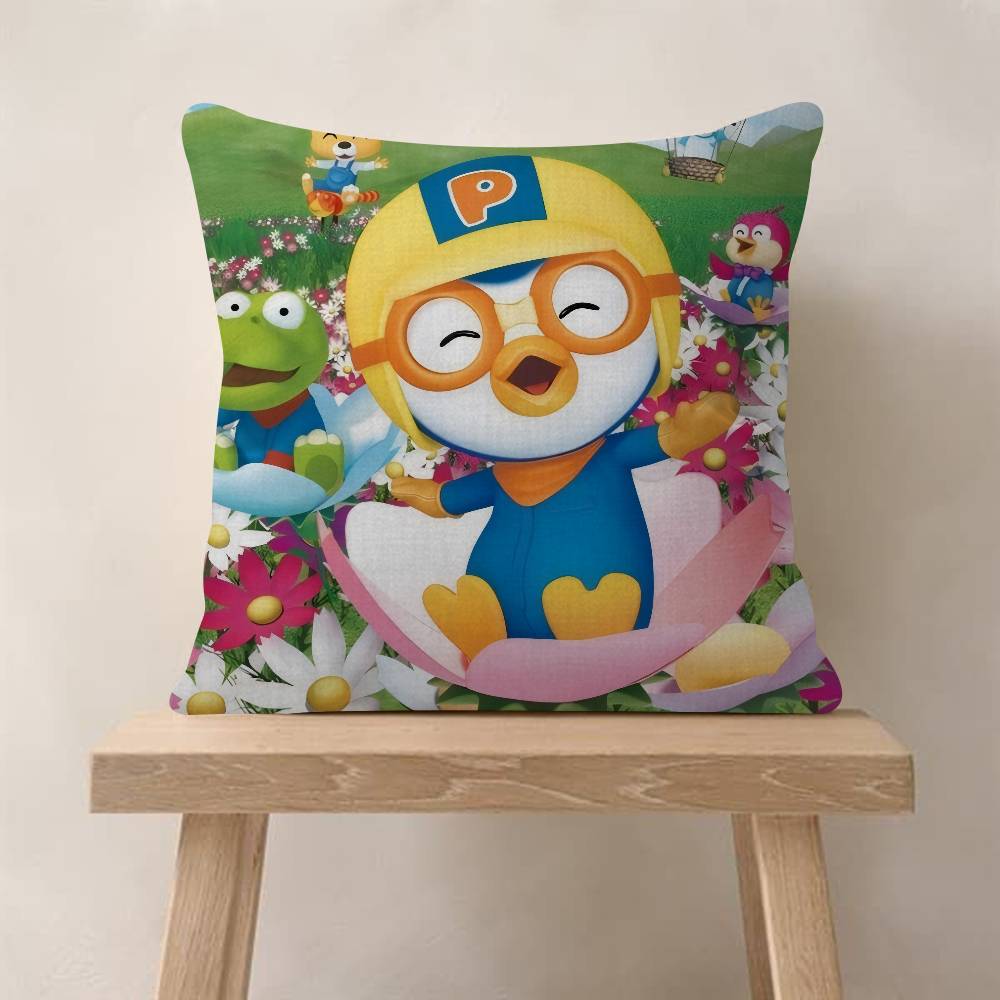 

Anime cute Pororos Pillow Gift Home Office Decoration Bedroom Sofa Car Cushion Cover case 45x45 30x30cm