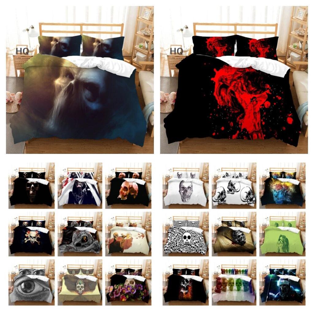 Duvet Cover 3D Skull Comforter Cover High End Bedspread Children Bedclothes