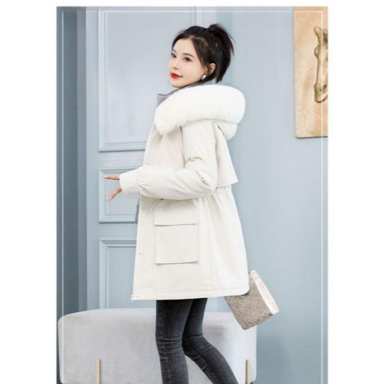 Women's Winter Parka Coat, Detachable Hooded Jacket with Multiple Wearing Options