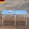 Foldable Ping Pong Table with Net Indoor Outdoor Tennis Table Spacious Table Top Anti-Slip Footbeds Triangle Fixing Rod Blue