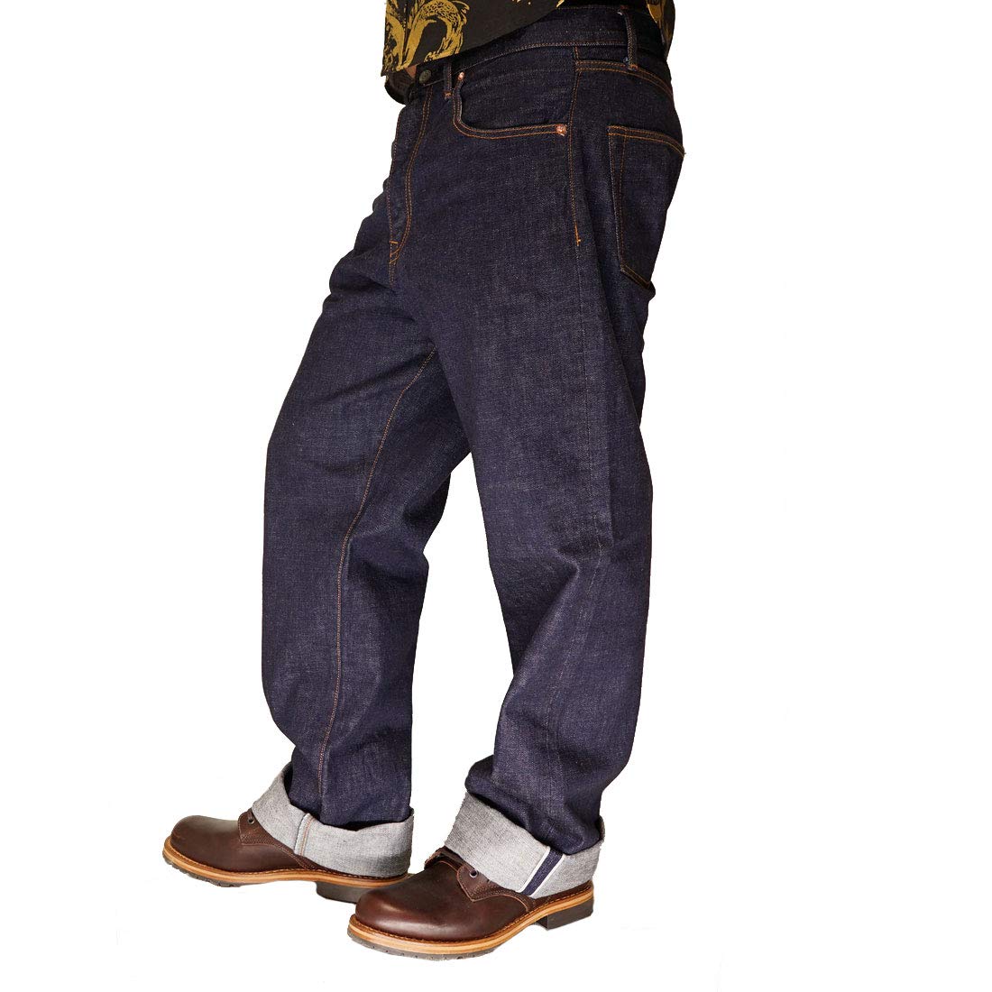 

Kojima Jeans KOJIMA GENES 15oz Selvedge Piped Wide Straight Made in One Jeans, Japan, Men s, Wash, RNB-102WW-Denim-34 джинсовый