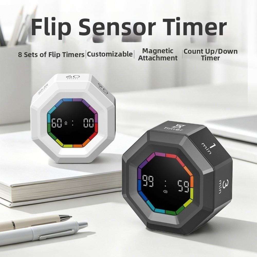 Magnetic Gravity Sensor Timer Smart Cube Timer Mini Kitchen Timer Alarm Clock