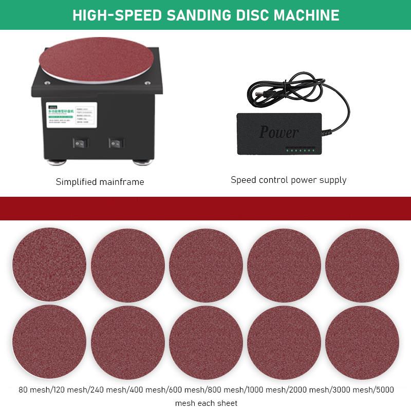 High Speed Sanding Disc Machine Knife Sharpener Multifunctional Electric Belt Sander Benchtop Grinding Polishing Machine