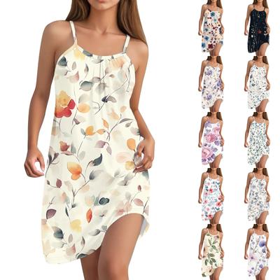 Women's Summer Casual Sleeveless Dress Fashion Suspender Dress
