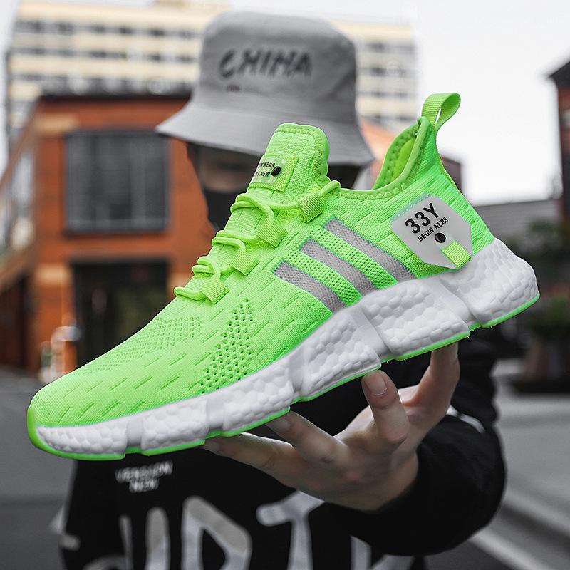 Men's Sports Shoes,summer Shoes,running Shoes,flyknit Breathable Running Shoes,lightweight Mesh Women's Casual Shoes.