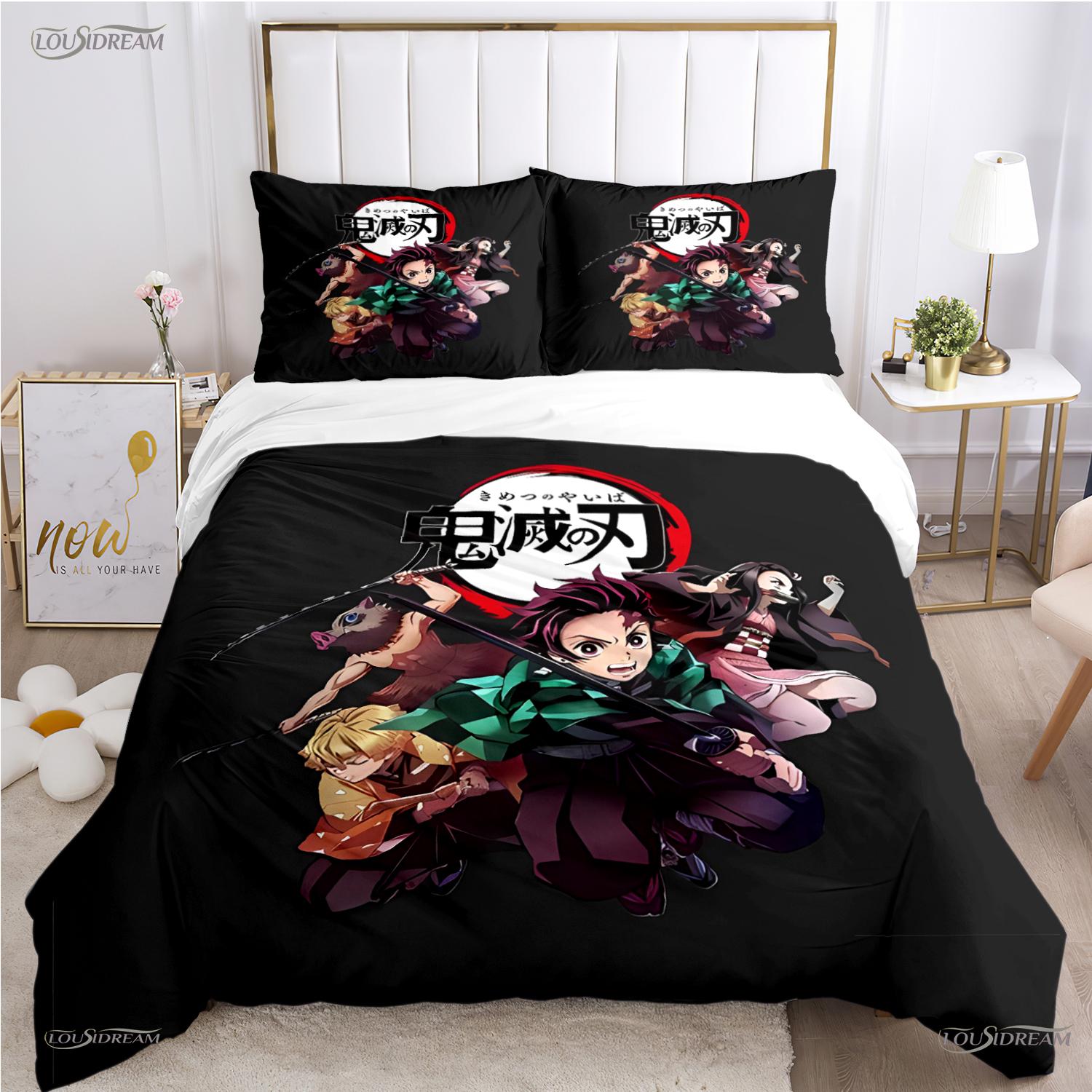 

Comforter Cartoon Dedemon-Slayer All Season Comforter Bedding Sets Soft And S Single/Double/Queen/King Comforter (quilt)-EU Single(135*200cm)3pcs