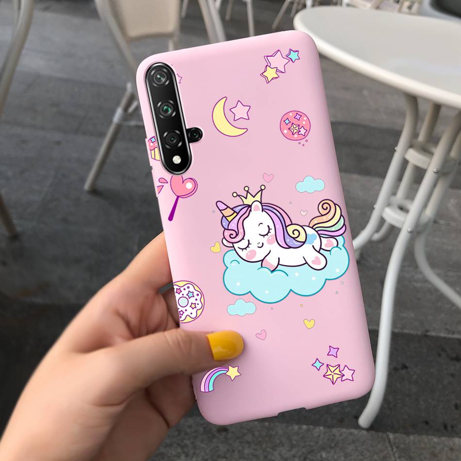 For Huawei Nova 5T Case Beautiful Girl Flower Phone Case For Huawei Nova5T YAL-L21 Soft Silicone Shockproof Back Cover Bumper