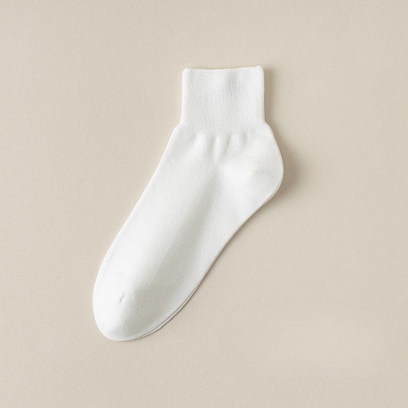 

Pure Cotton Women s Summer Thin Short Socks, Anti-pilling Loose Socks, Women s Summer All-cotton Boneless Postpartum Socks 1 pair білий