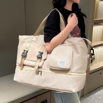 Bolsa de Viaje Grande Multifuncional, Bolso Tote para Gimnasio con Múltiples Compartimentos, Correa Ajustable, Bolsa Deportiva Portátil para Viajes de Noche