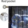2 Stück Galaxy-Themenvorhänge Gamecontroller Sternenmuster Kinderzimmer Arbeitszimmer Sonnenschutz Gaming-Stil Dekor Vorhänge