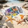 Custom Name Personalized card game Print Beach Towel, for Trip Camping Beach Party Home Decor, Birthday Gift for Family & Friends
