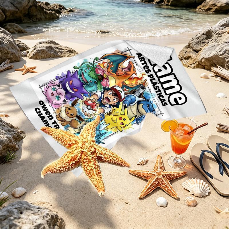 Custom Name Personalized card game Print Beach Towel, for Trip Camping Beach Party Home Decor, Birthday Gift for Family & Friends