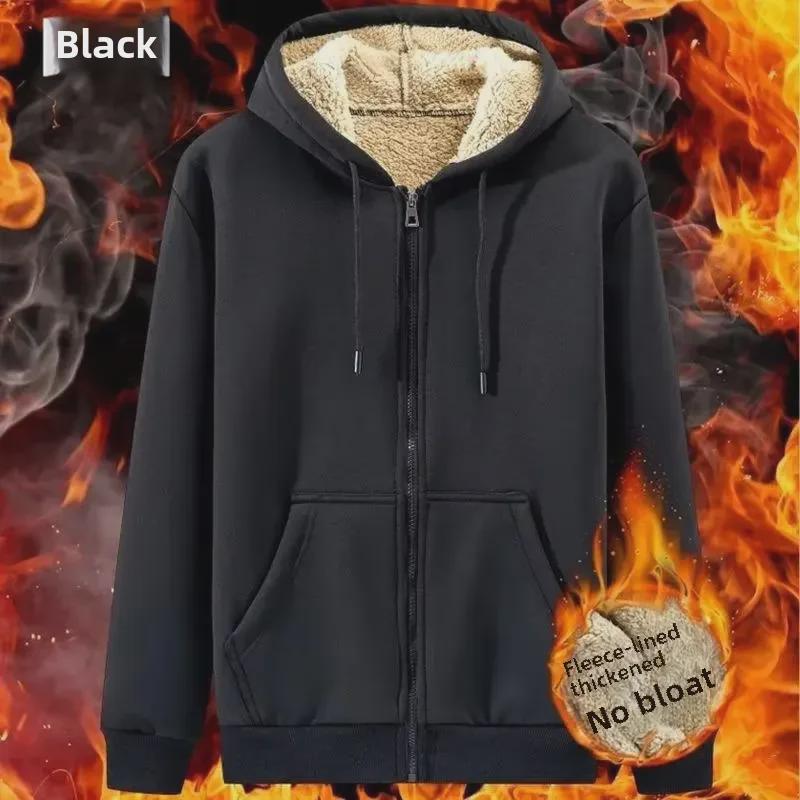 Men's Trendy Urban Winter Lamb Fleece Cardigan Sweater Jacket