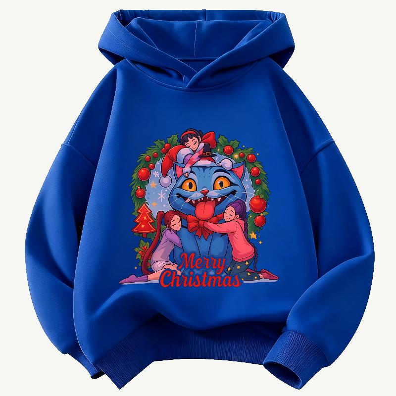 Christmas Gift KPOP Demon Hunter Children's Hoodie Boys' and Girls' Clothing Autumn and Winter Warm Children's Hooded Sweatshirt