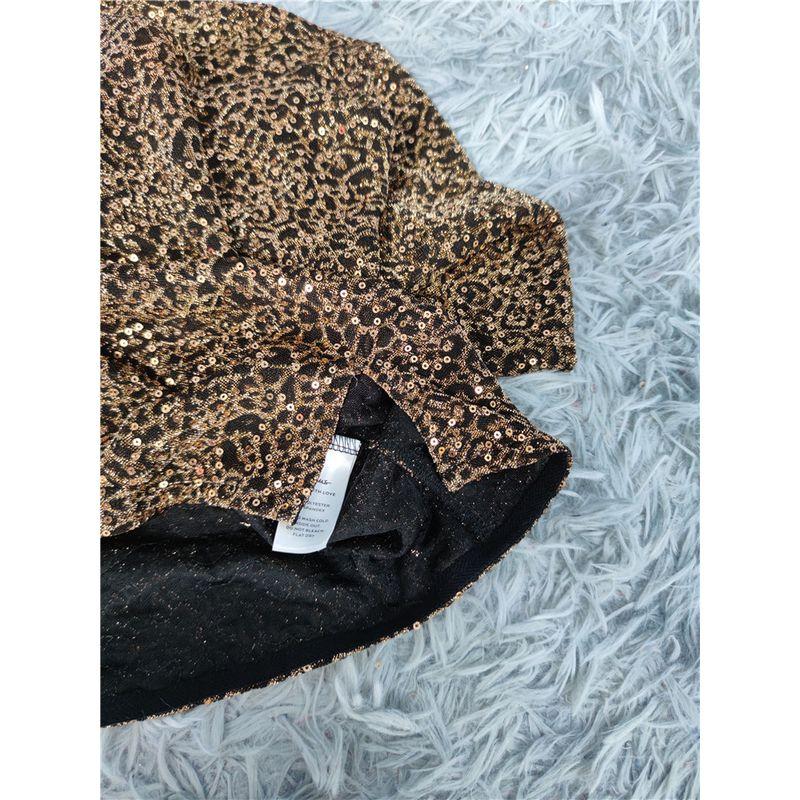 Foreign Trade Order Lu Family Temperament Sequins Shiny Beautiful Waist Hugging Elastic Temperament Small Split Sheath Dress Stand Collar Skirt