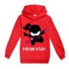 Children's long-sleeved cartoon print hooded sweatshirt