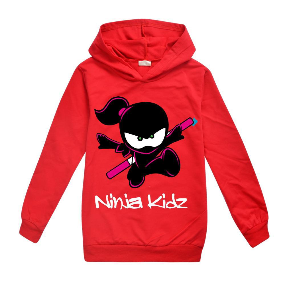 Children's long-sleeved cartoon print hooded sweatshirt