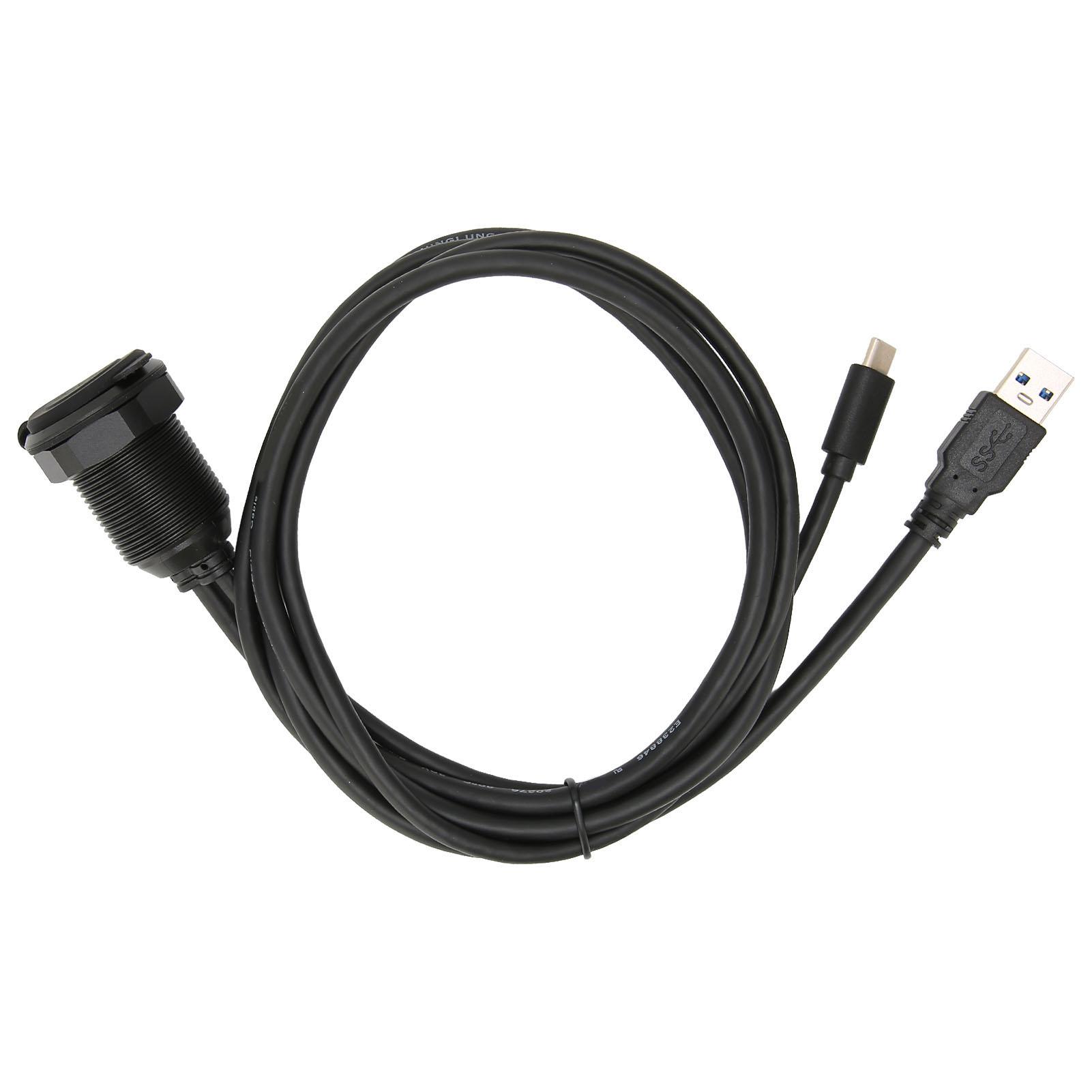 

USB3.0 Mount Cable Aluminum Alloy 1m/3.3ft Waterproof Data Cable with LED Light for Notebook Compute