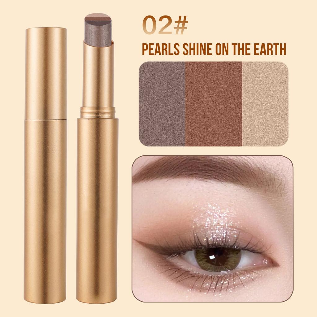 OCHEAL 3 Color Stick Gradient Cream Pencil Long Lasting Eye Makeup