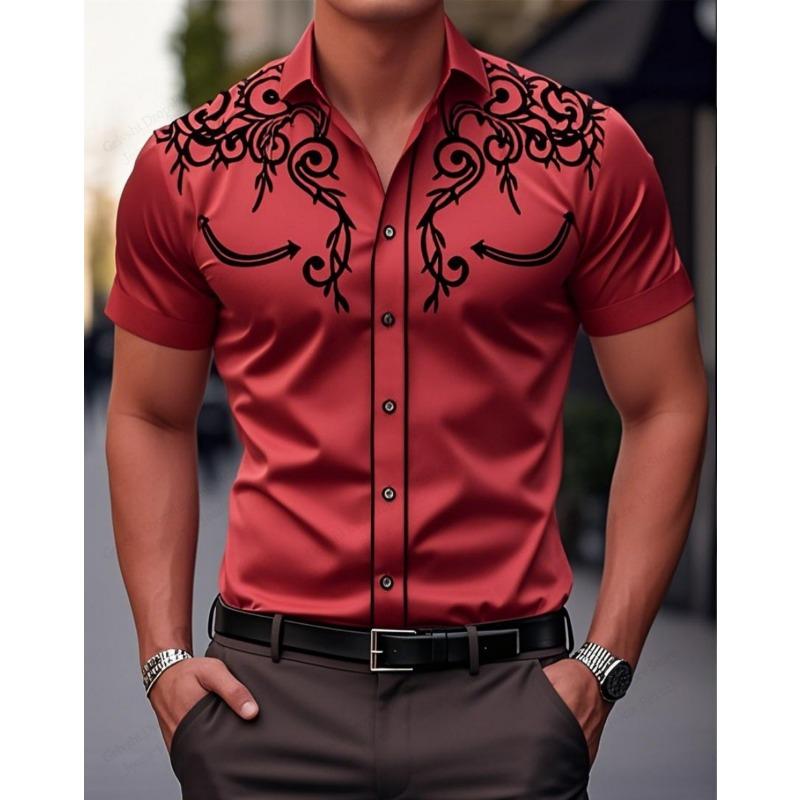 Men's Western Style Shirt Vintage Clothes Denim Cowboy 3d Print Country Shirt Men Women Fashion Short Sleeve Casual