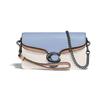 Tabby 18 WOC Stitching Leather Crossbody Bag Chain Bag Armpit Bag Shoulder Bag Women's Blue and White Color Matching